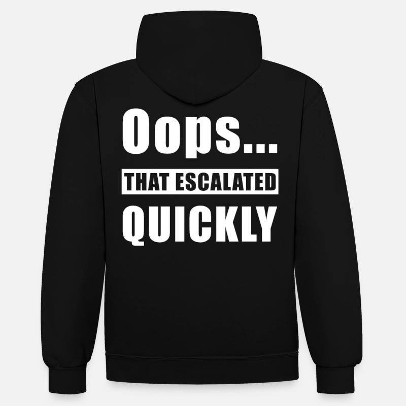 Escalade - Sweat à capuche contrasté - noir/rouge