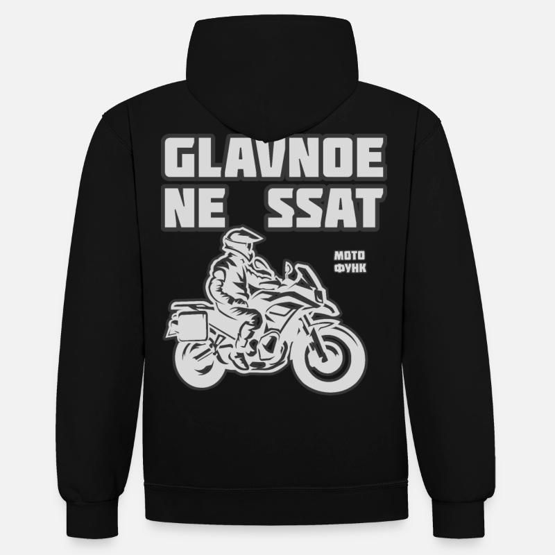 Glavnoe ne ssat, Enduro 2 - Sweat à capuche contrasté - noir/rouge