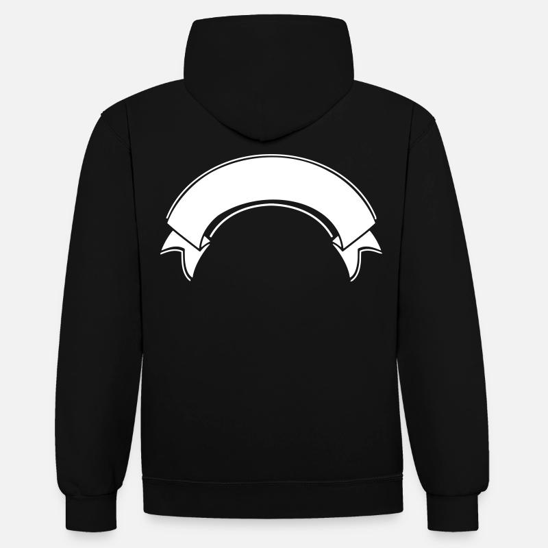 Bannière drapeau drapeau courbé - Sweat à capuche contrasté - noir/rouge
