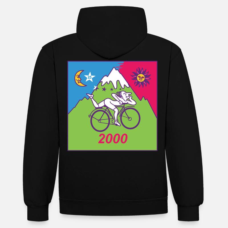 Albert Hofmann LSD 2000 - Sweat à capuche contrasté - noir/rouge