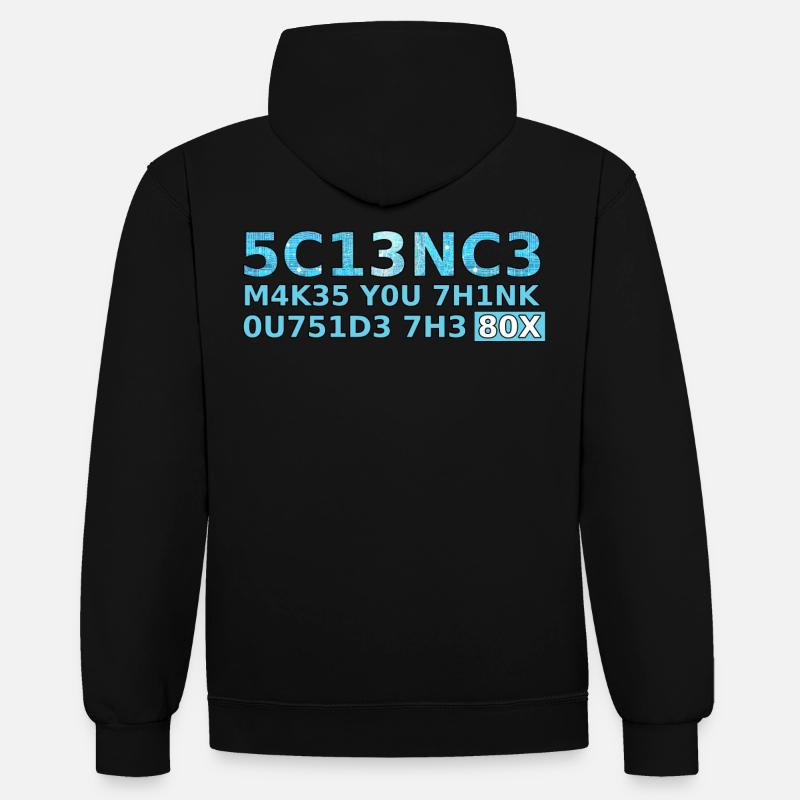 science makes you think outside the box Geschenk - Sweat à capuche contrasté - noir/rouge