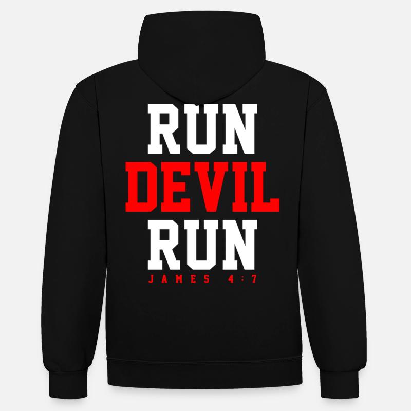 Rejoignez Jésus avec des - Sweat à capuche contrasté - noir/rouge