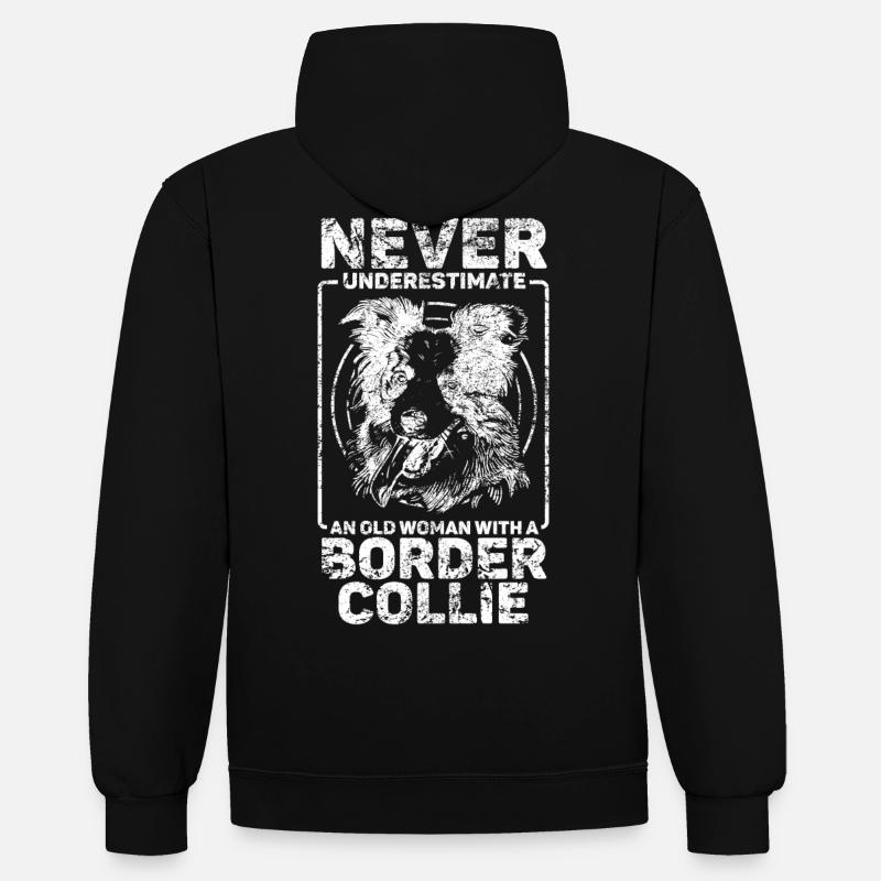 Conception unique pour - Sweat à capuche contrasté - noir/rouge