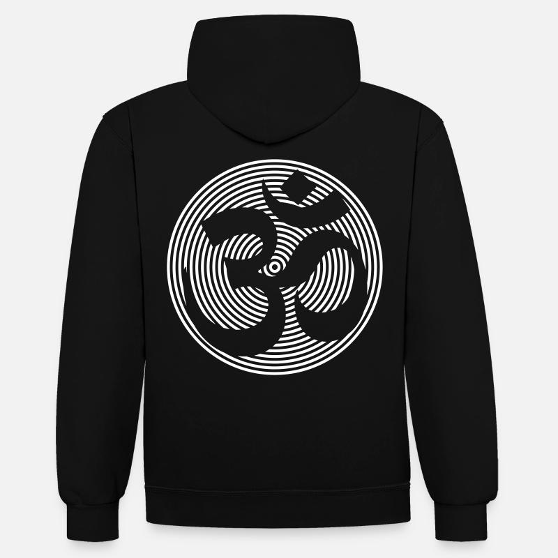 Tekno omum 23 - Sweat à capuche contrasté - noir/rouge