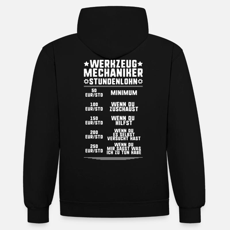 Outilleur Outilleur Tool & Die Maker - Sweat à capuche contrasté - noir/rouge