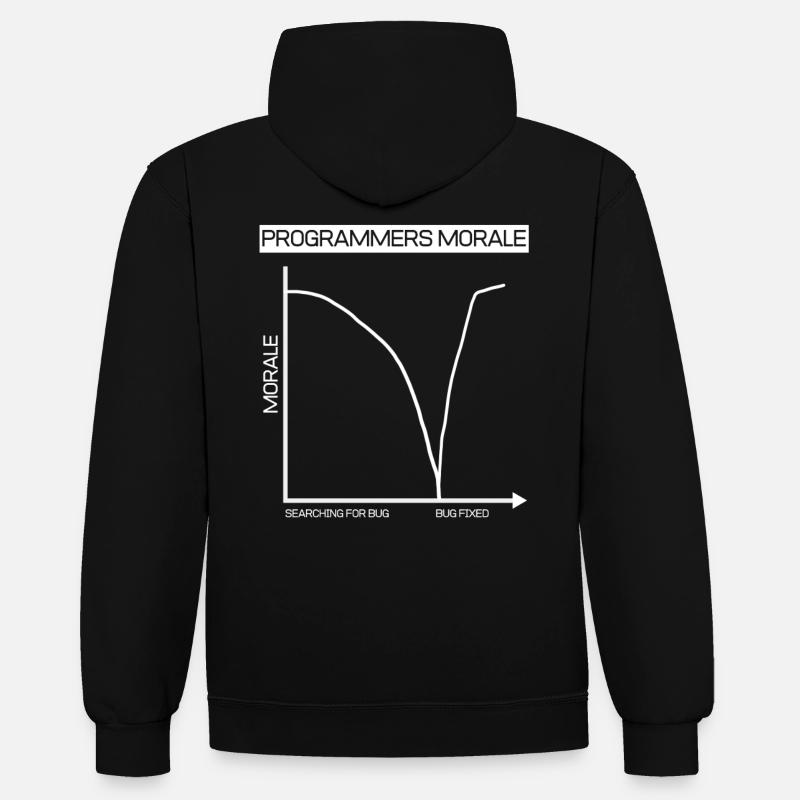 Lustiges Geschenk Programmierer Computer Diagramm - Kontrast-Hoodie - Schwarz/Rot