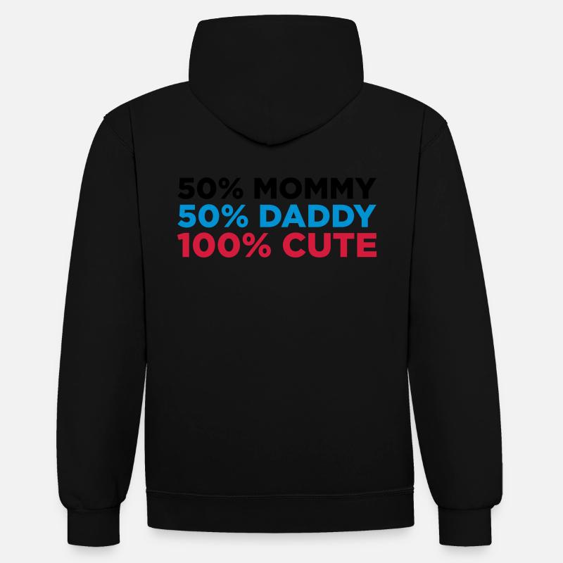 100% Cute (3c)++ - Sweat à capuche contrasté - noir/rouge