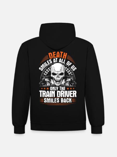 Triebfahrzeugführer Lokführer Lokomotivführer - Kontrast-Hoodie - Schwarz/Rot