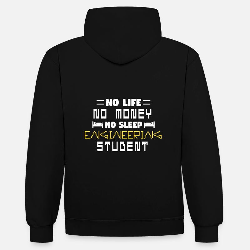 Engineering student Engineering student - Contrast hoodie - black/red