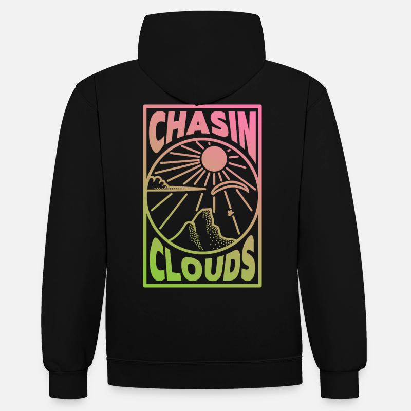 Chasin Clouds Paragliding Gradient - Contrast hoodie - black/red
