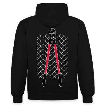 CLÔTURE ET PINCES DE VANDAL - Sweat à capuche contrasté - noir/rouge - Dos - Nico (186cm)