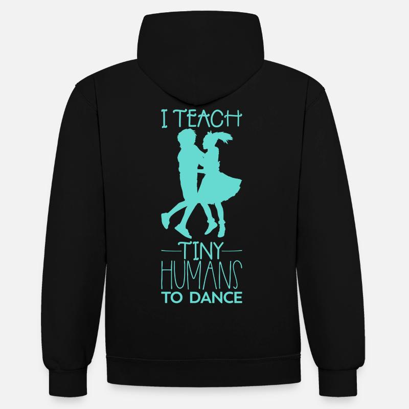 professeur de danse - Sweat à capuche contrasté - noir/rouge