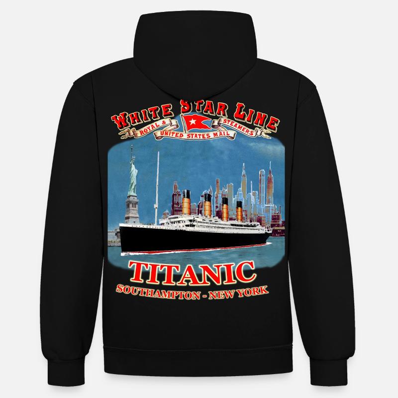 TITANIC création Louis RUNEMBERG © Adagp - Sweat à capuche contrasté - noir/rouge
