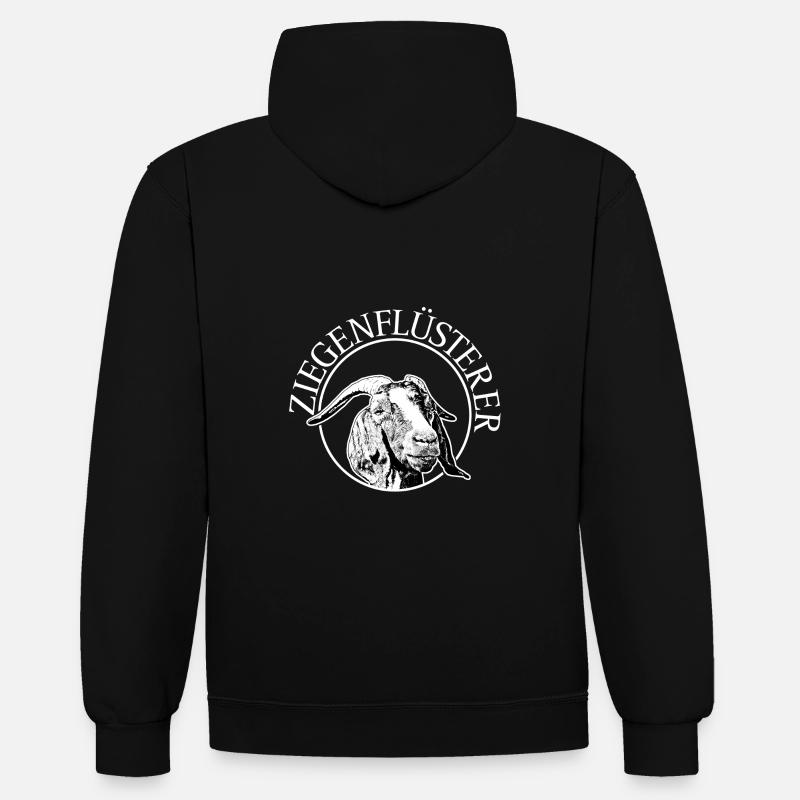Chèvre Whisperer Chèvre Chèvre - Sweat à capuche contrasté - noir/rouge