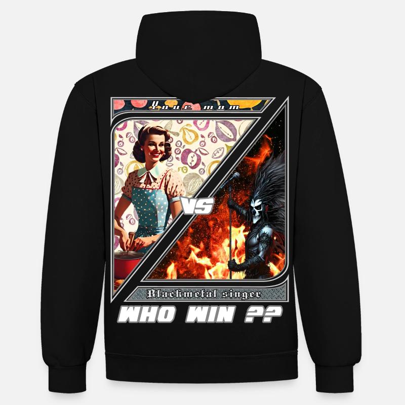 Duel Retro Metal Moderne - Sweat à capuche contrasté - noir/rouge