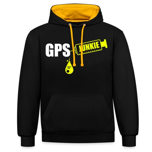 GPS Junkie - 3colors - 2010 - Kontrast-Hoodie