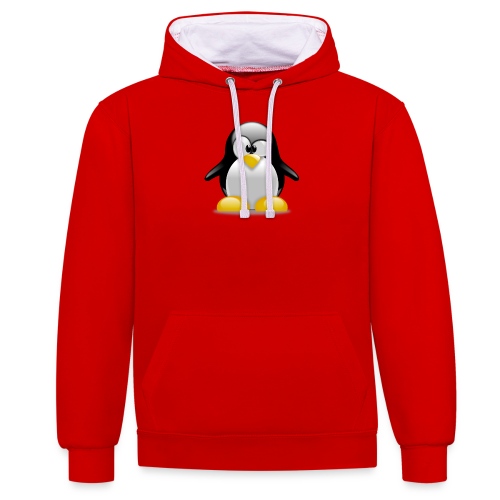 Penguin logo - Contrast hoodie