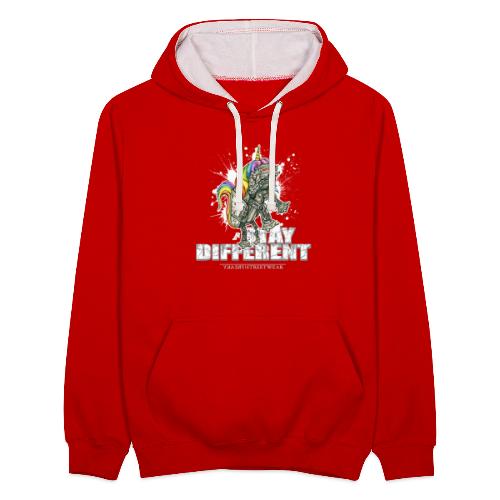 Stay Different - Imperial Unicorn - Kontrast-Hoodie