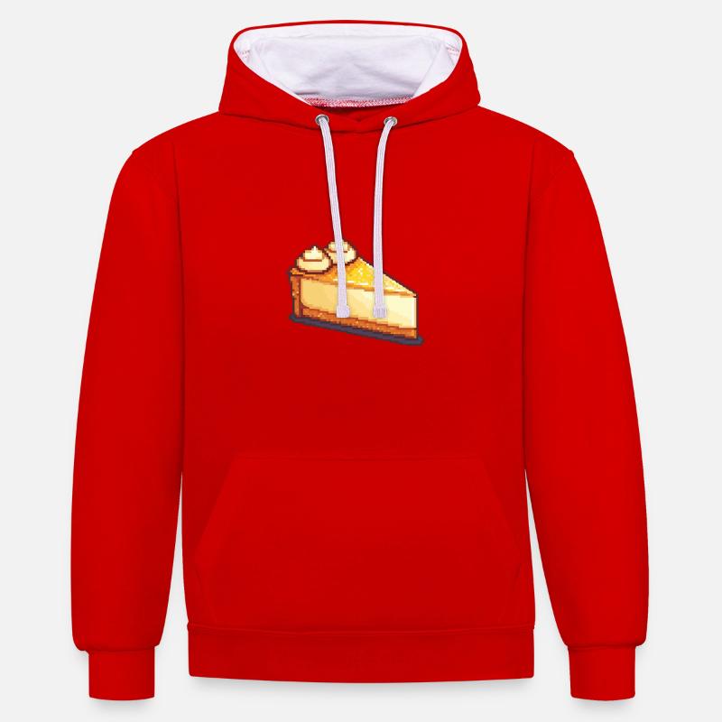 Cheesecake Pixel Gamer Cake - Sweat à capuche contrasté - rouge/blanc