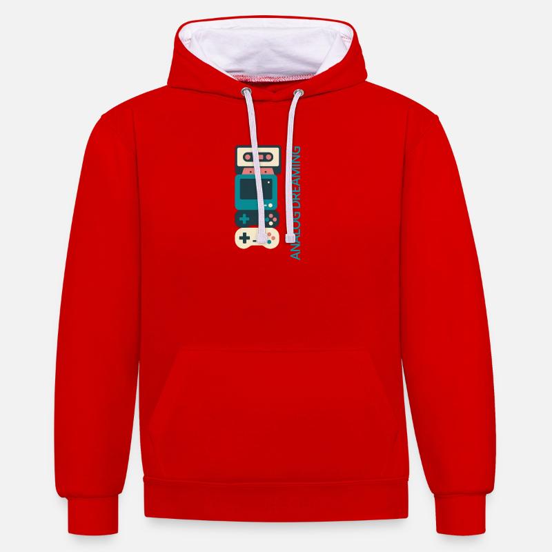 Analog Dreaming Console Stack - Contrast hoodie - red/white