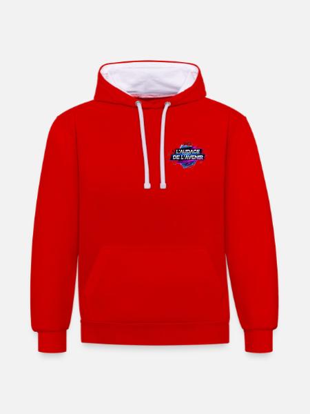 The Audacity of the Future 2025 - Contrast hoodie - red/white