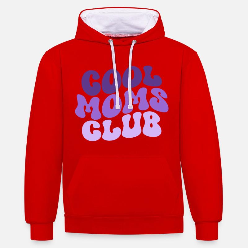 Cool Moms Club - Mors dag-mammapresent - Kontrastluvtröja - röd/vit