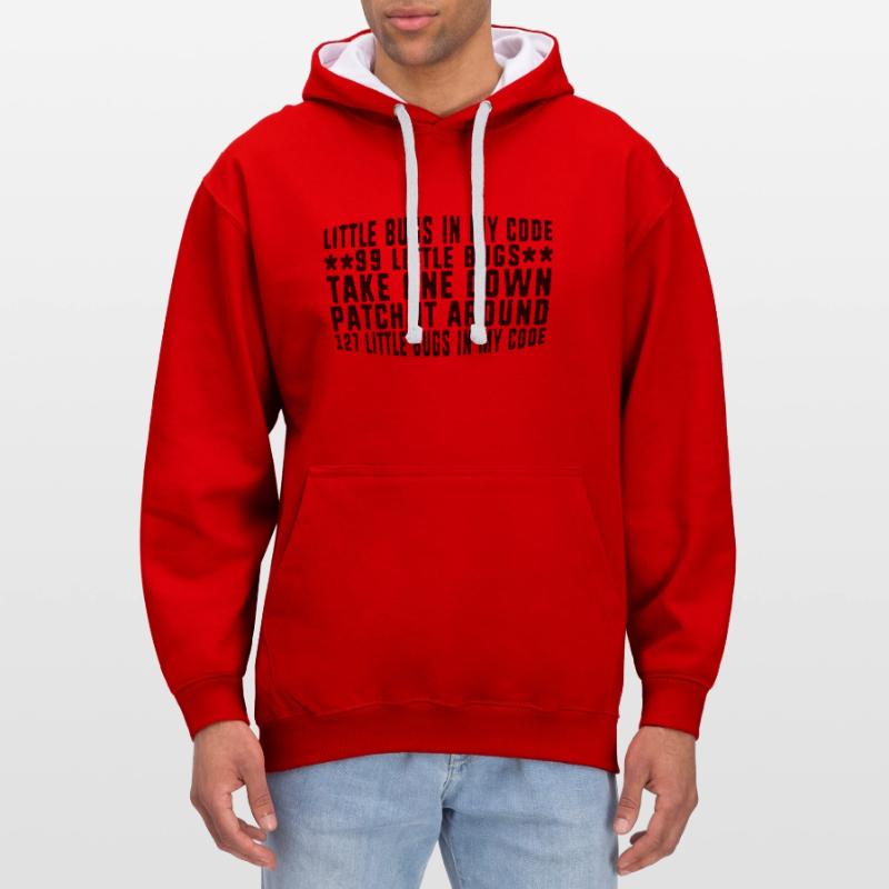 99 petits bugs dans mon code 8 Sweat à capuche contrasté