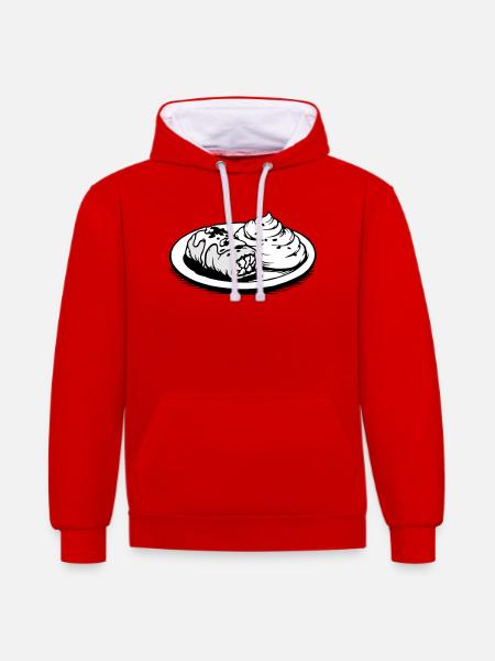 Golubzi cabbage wrap with mashed potatoes - Contrast hoodie - red/white