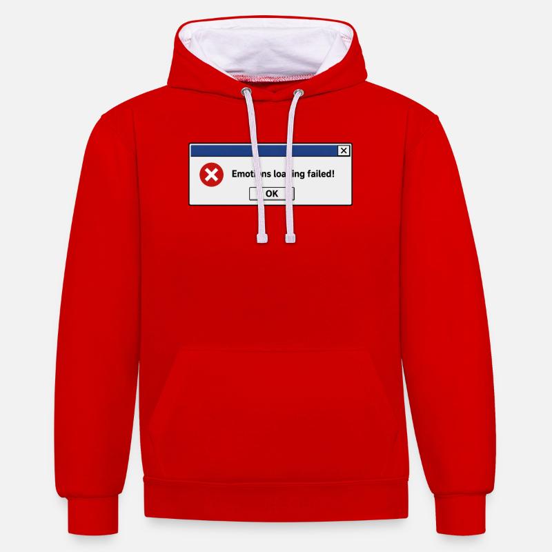 Emotions loading failed - Contrast hoodie - red/white