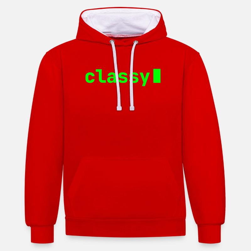 classy | Developer mood - Contrast hoodie - red/white