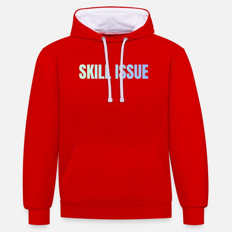 Gradient des problèmes de compétence - Sweat à capuche contrasté - rouge/blanc