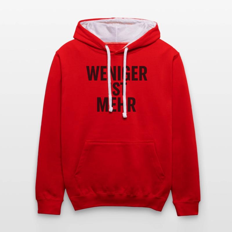 Moins c’est plus de conception typographique Sweat à capuche contrasté