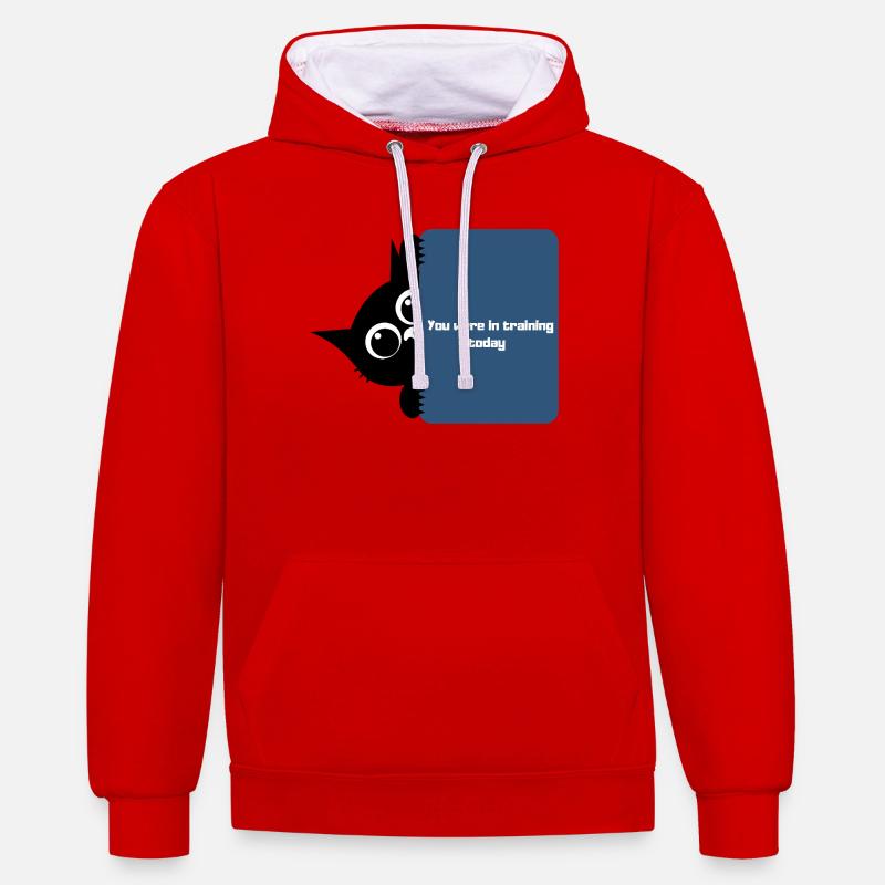 Journée d’entraînement Peek Tee - Sweat à capuche contrasté - rouge/blanc