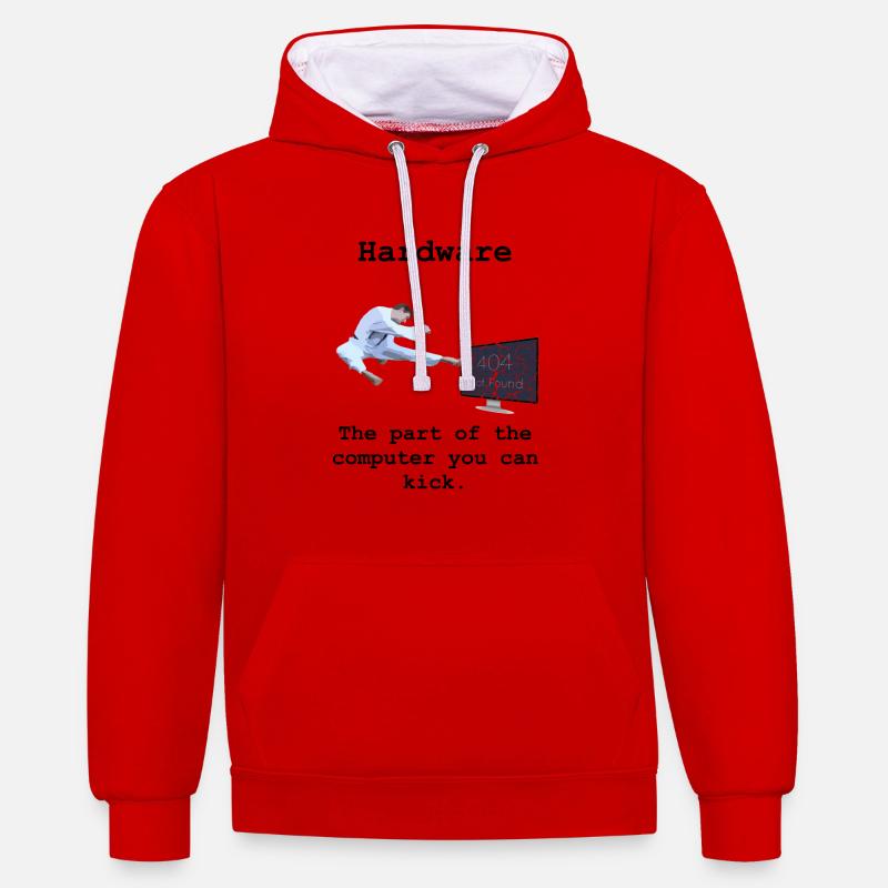 Programming Programmer Computer Science Hardware - Contrast hoodie - red/white