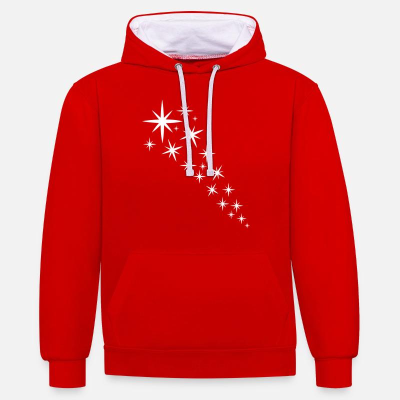 Starfleet White Design - Sweat à capuche contrasté - rouge/blanc