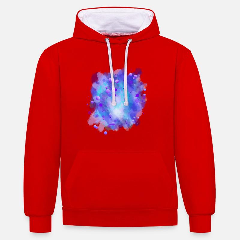 Azure Energy Sphere - Sweat à capuche contrasté - rouge/blanc