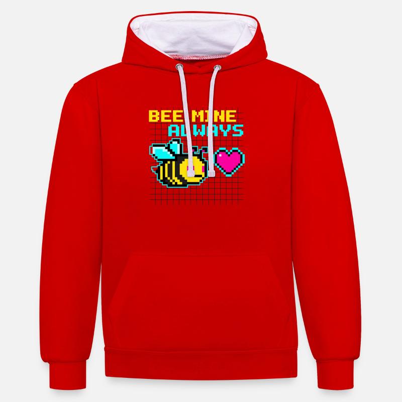 Bigruvan Biene Retro - Kontrastluvtröja - röd/vit