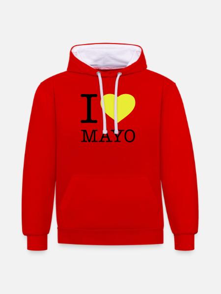 I LOVE MAYONNAISE Mayo - Contrast hoodie - red/white