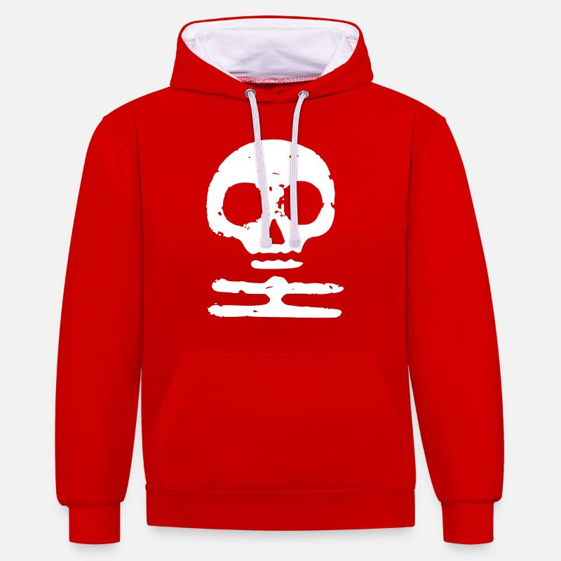 Mort blanche Finlande - Sweat à capuche contrasté - rouge/blanc