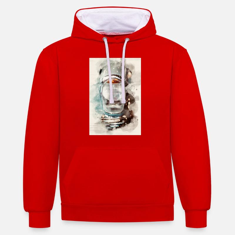 Pagoda 280 SL W113 - Sweat à capuche contrasté - rouge/blanc