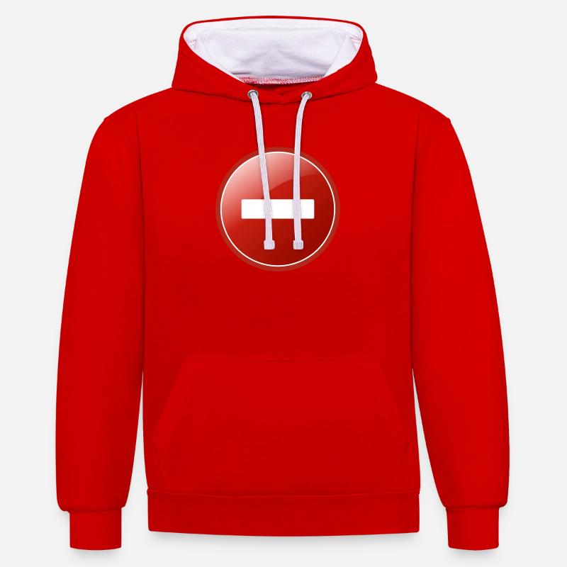 remove - Sweat à capuche contrasté - rouge/blanc