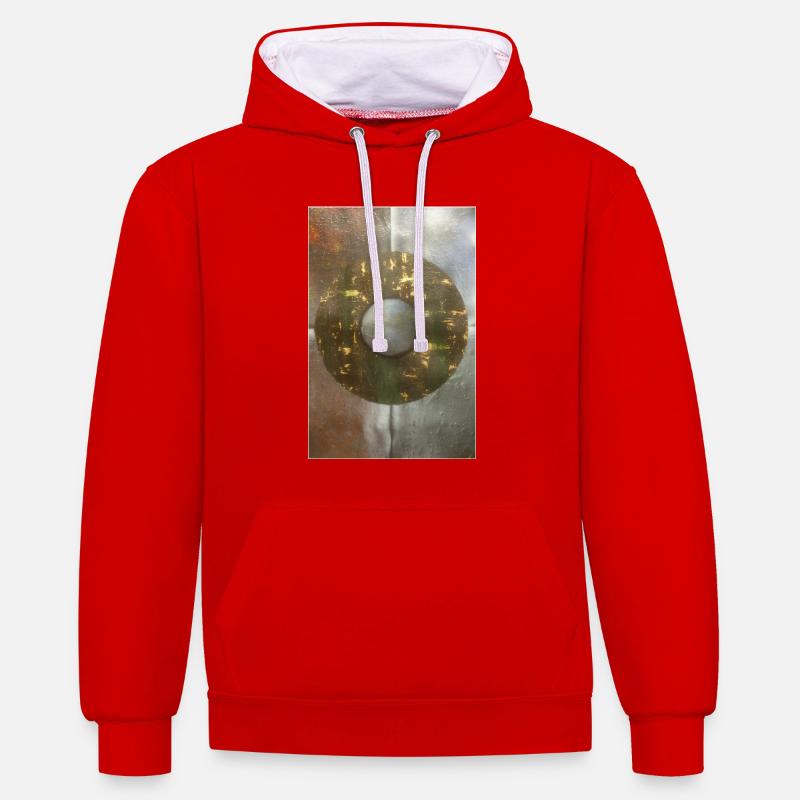 4Elemente - Sweat à capuche contrasté - rouge/blanc