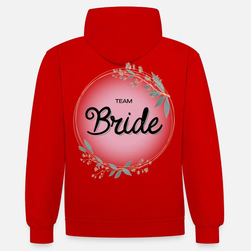 Équipe Bride4 - Sweat à capuche contrasté - rouge/blanc