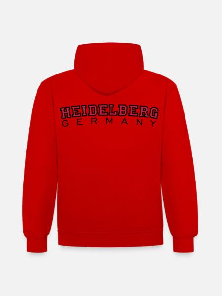 Heidelberg Germany Red/Black - Contrast hoodie - red/white