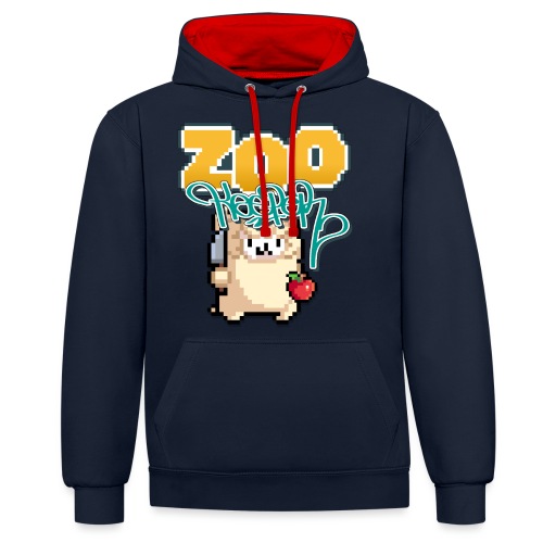 ZooKeeper Apple - Contrast Colour Hoodie