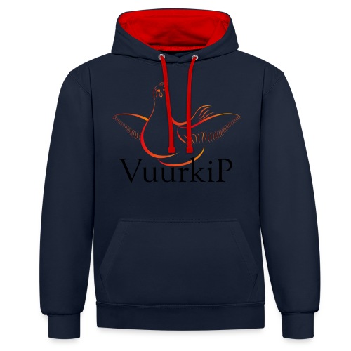 Vuurkip - Contrast hoodie
