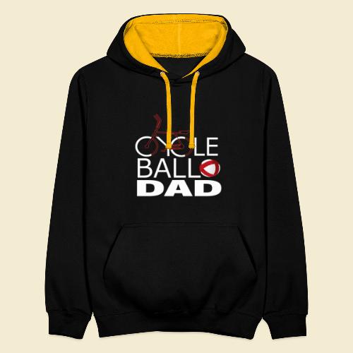 Radball | Cycle Ball Dad - Kontrast-Hoodie