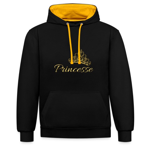 Princesse Or - by T-shirt chic et choc - Sweat-shirt contraste