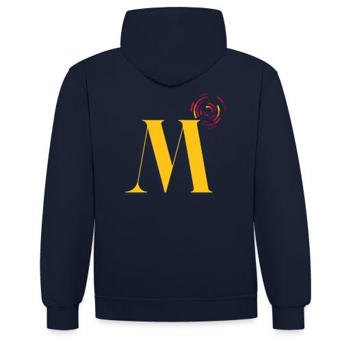 'M', rugzijde, Metropolis, voorzijde klein - Contrast hoodie