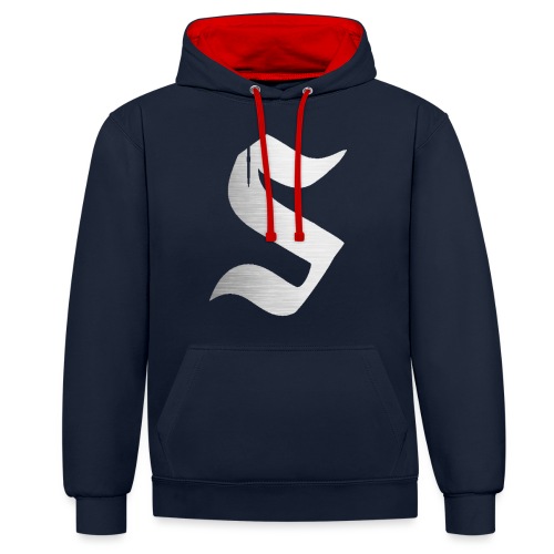 【Ｓ】Logo - Contrast hoodie